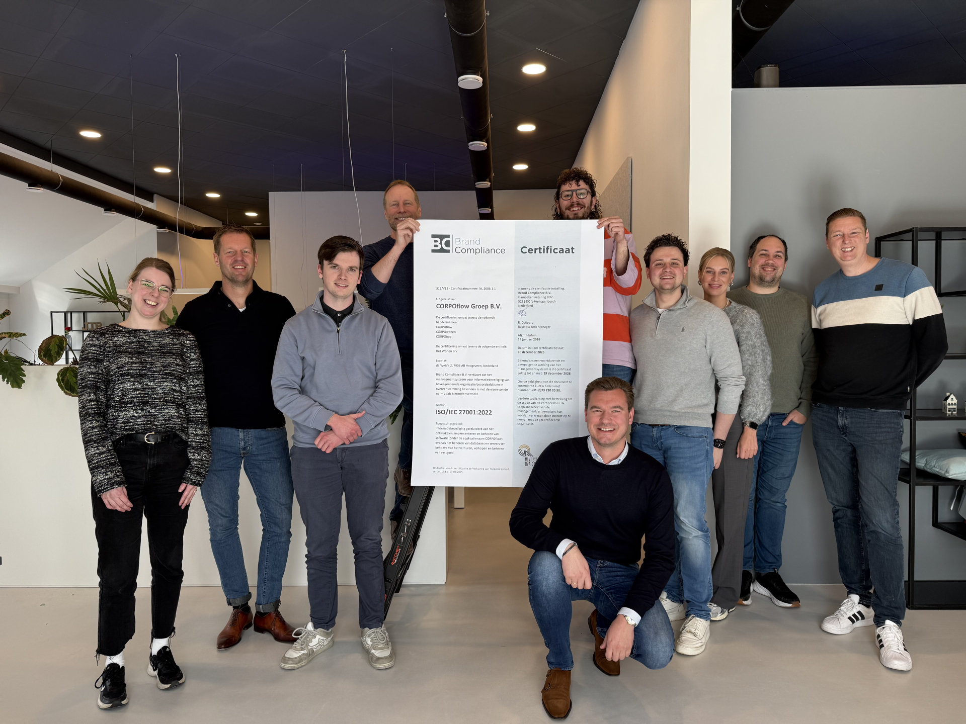 Strik erom! CORPOflow is ISO- gecertificeerd