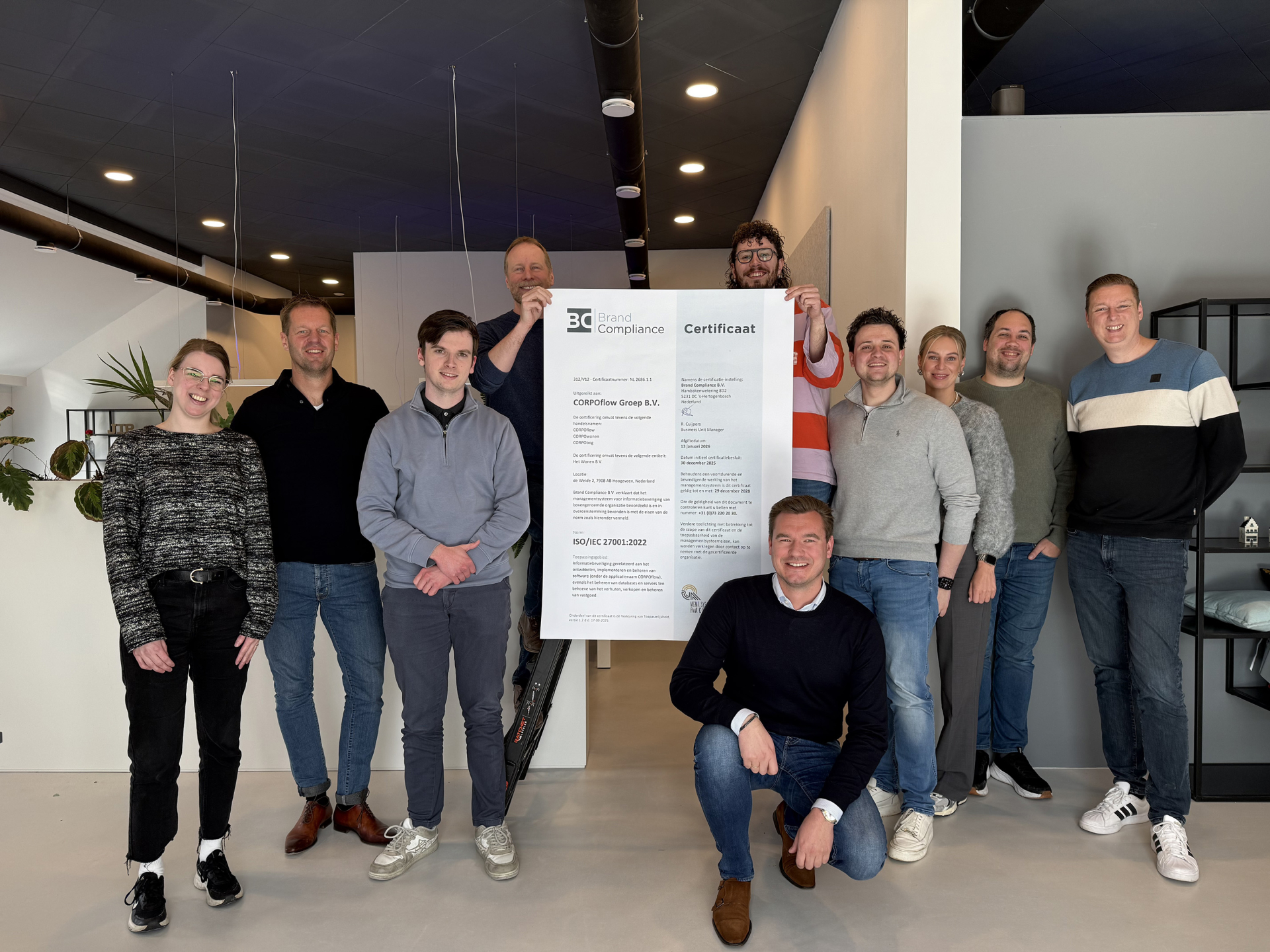 Strik erom! CORPOflow is ISO- gecertificeerd